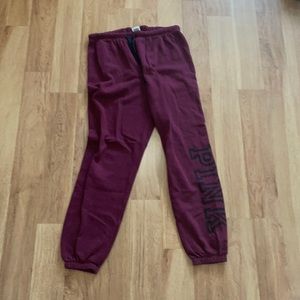 victoria’s secret pink joggers. size medium. barely worn good condition.